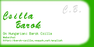 csilla barok business card